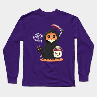 Hello, Death or treat on Halloween Long Sleeve T-Shirt